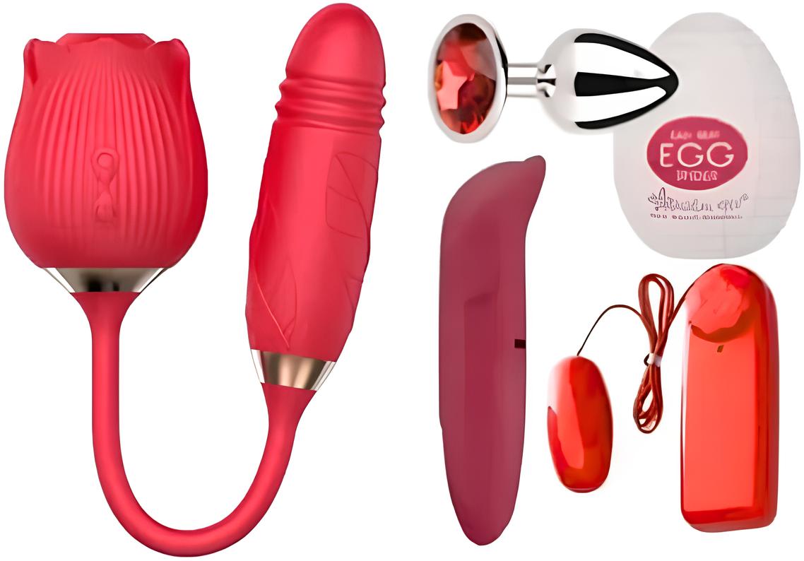 Kit Vibradores Sex shop Vibrador Ponto G Estimulador de Clitòris Golfinho Ovo Vibratório Plug Anal Masturbador Egg Sexshop Casais Massageador Mamilo Ponta Dupla Vibrador vai e vem Recarregàvel